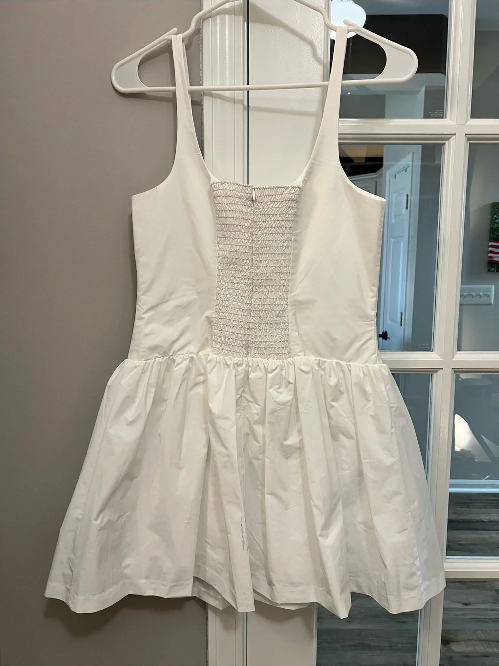 Revolve Amanda Uprichard Paterson White Scoop Neck Mini Dress Sz M EUC